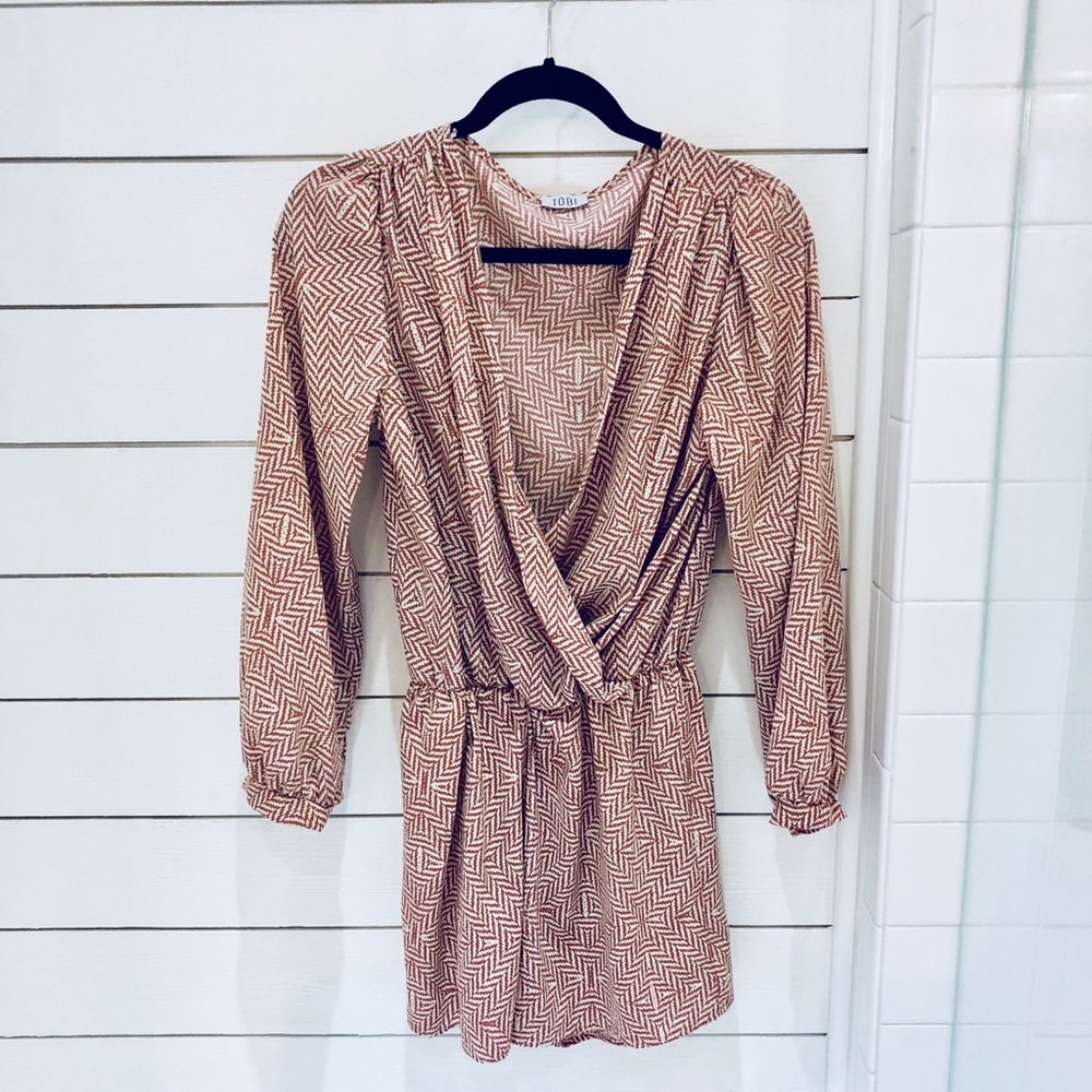 Tobi v-neck autumn fall romper - nursing friendly